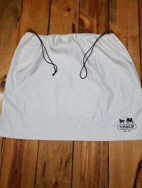 Coach Leatherware Dust Bag Large White Drawstring Cotton Horse Carriage Est 1941